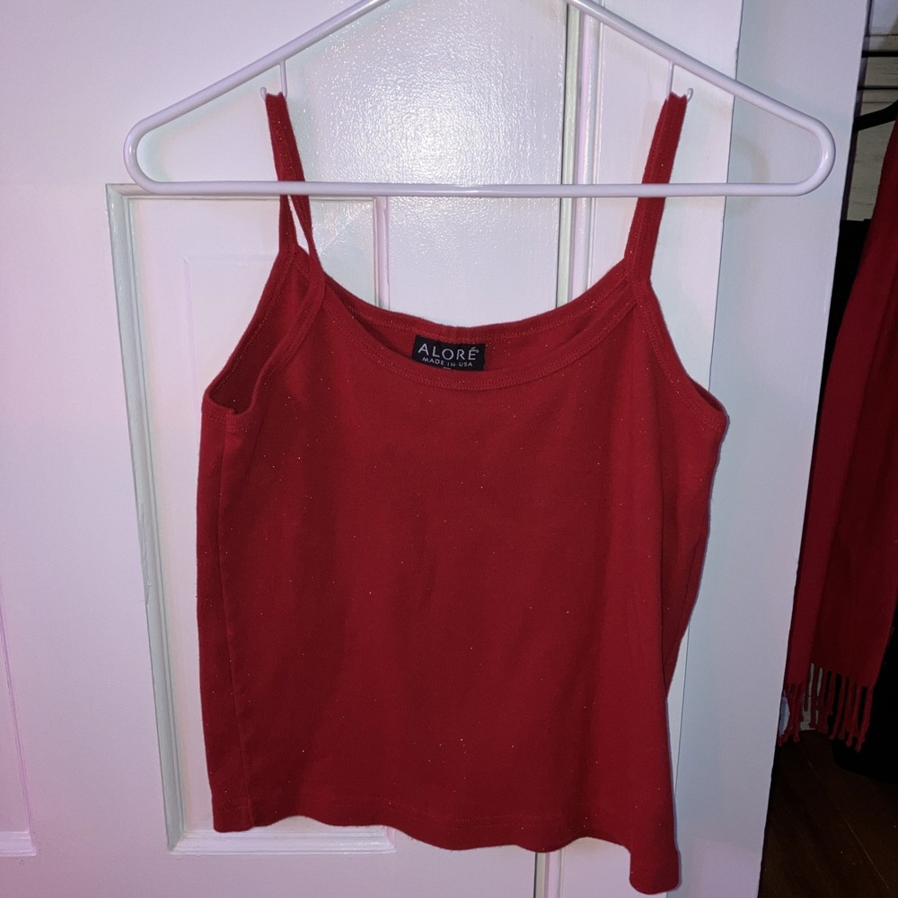 ALORE Vintage Tank Top Red Made In The USA
